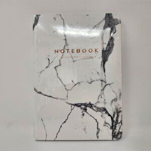 Eccolo Marble Lined Journal Notebook 5"x7" White & Black Cover, Sealed